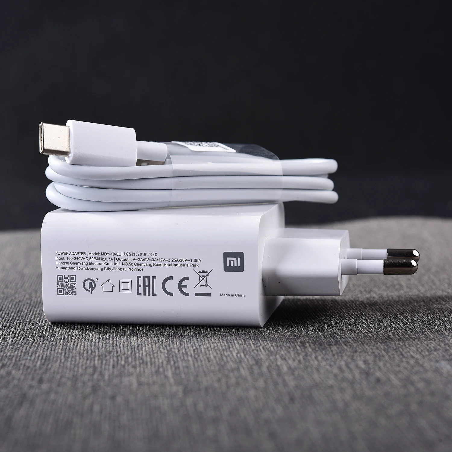 Быстрое зарядное устройство Xiaomi Turbo 27 Вт 20 В/1 35 А USB адаптер для быстрой зарядки 1 м
