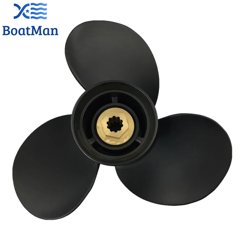 BoatMan&reg; 10 3/8x13 Propeller For Mercury Outboard Motor 9.9HP 18HP 25HP 10 Tooth Spline 48-19640A40 Aluminum Boat Accessories
