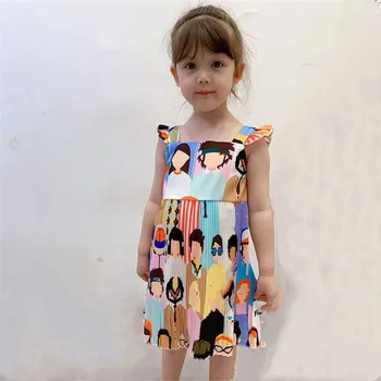 

Girl Dress 2020 New Baby Dresses Pattern Print Lemon Cartoon Birthday Dress Female Baby Summer Clothes Kids Girl Clothes