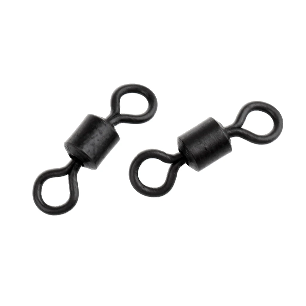 50 Pieces Fishing Ball Bearing Barrel Rolling Swivel Bearing Lures Connector Solid Ring Size 4# Fishing Hook Accessories