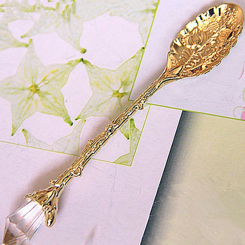 Spoon Decorative Pattern Cake Teaspoon Coffee Tableware Zinc Alloy Retro Dessert Arab Style Vintage