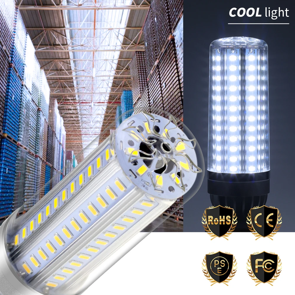 

E27 Led Lamp E26 Corn Lamp 220V Lampada Led 25W 35W 50W SMD5730 High Power For Outdoor Square Playground Warehouse Lighting 110V