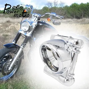 

Chrome Headlight Nacelle Head Lamp Trim Ring Cover Back Bucket Bracket For Harley Sportster dyna XL FXR FXD Collectible