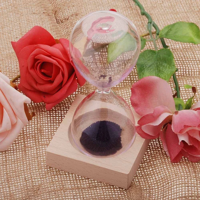 1pcs Magnet Hourglass Awaglass Hand-blown Sand Timer Desktop Decoration Magnetic Hourglass Purple