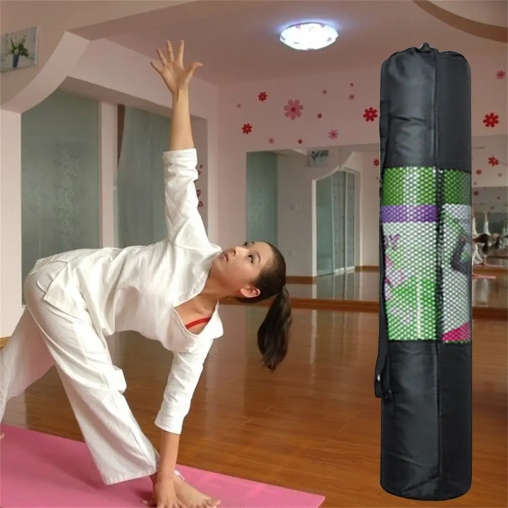 Portable 67cm Yoga Bag Pilates Mat Mesh Case Bag Oxford Exercise Workout Carrier