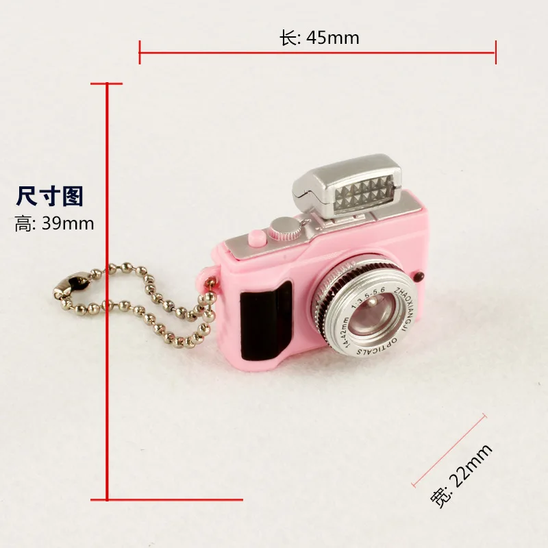Универсальный блестящий звук делая светодиодный кукла Leica Ретро камера Сумочка с брелоком кулон мини брелок
