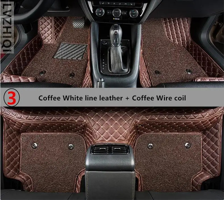 Коврик для Ленд Ровер Range Rover Sport(Land Rover Range Rover Sport 2006-2013 футов ковры шаг Авто вышивка кожа провод катушки 2 Слои коврик