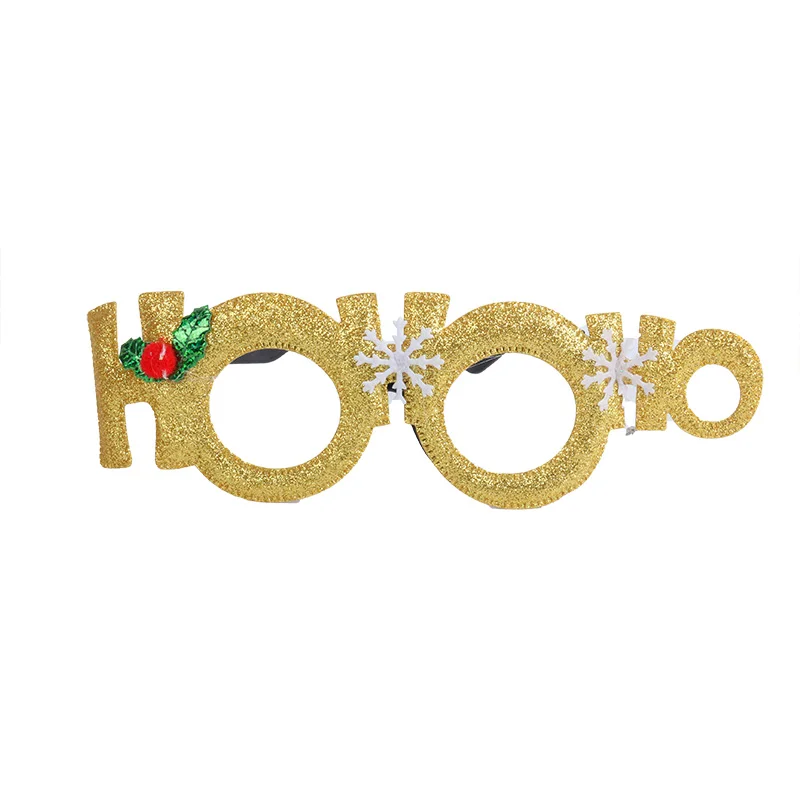 Новогодняя фоторамка стенд реквизит Семейные рождественские события очки для вечеринки рамка Рождественское украшение ребенок счастливый год Navidad новогодние украшения подарки на год - Цвет: 1pair eyeglass F