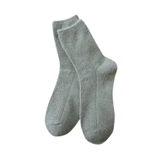 Однотонные простые мохеровые женские носки, теплые, chaussette femme, Ретро стиль, утолщенные Носки средней длины для девочек, чулки, мягкие хлопковые носки