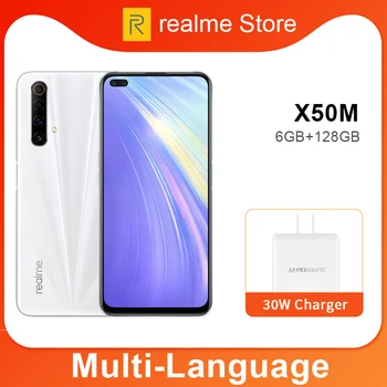 

realme X50m 6GB 128GB Moblie Phone Snapdragon 765G Octa Core 48MP Quad Camera Cellphone 30W Dart Charge realme UI10.0 NFC