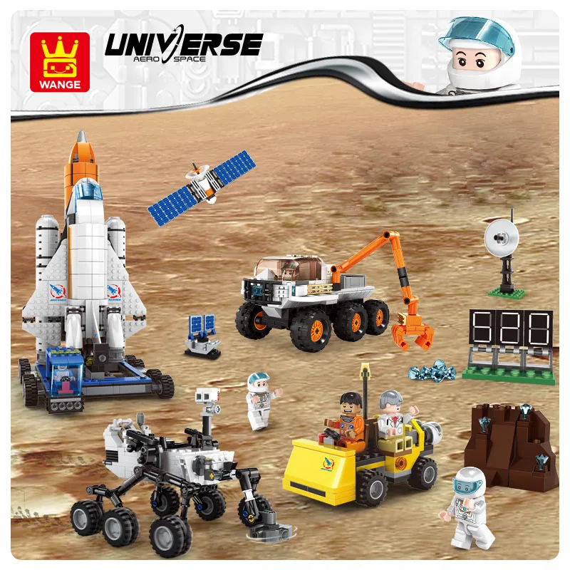 

Building Block Space Series Launch Base Space Exploration Vehicle Small Particles Early Education Assembled Building Block Toys
