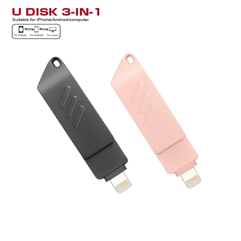 

OTG USB Flash Drive 128GB 16GB 32GB 64GB Pen Drive HD Memory Stick Pendrive For iPhone X/8/7/7 Plus/6/6s/5/SE/ipad