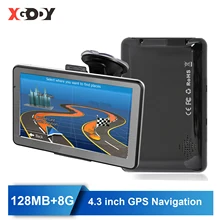 XGODY araba GPS navigasyon 4.3 inç Sat Nav kamyon GPS Navigator ekran ile 2020 amerika avrupa ücretsiz harita rusya Navitel 128MB + 8G