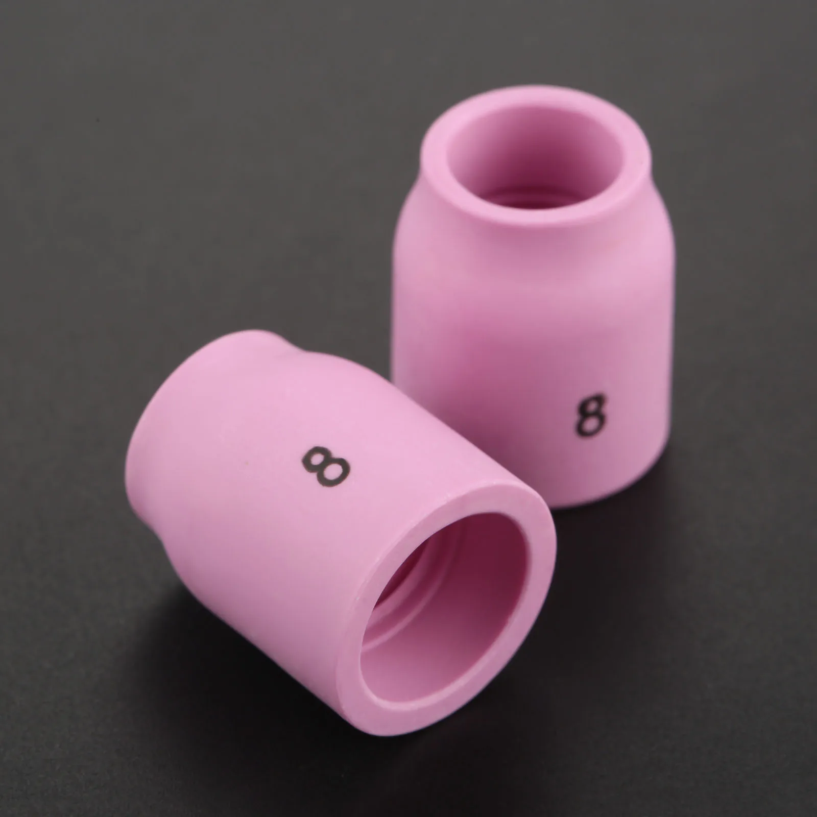 5X Pink Ceramic 53N61 8# Ceramic Cups Alumina Shield Cup TIG Welding Torch Nozzle Fits For WP-9 20 25