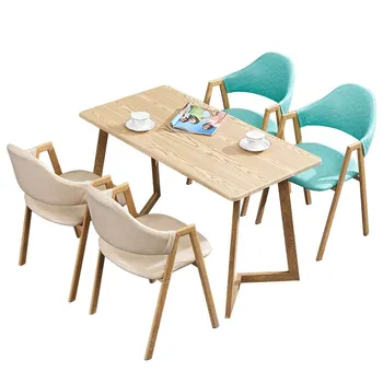 

Cafe Simple Net Red Milk Tea Shop Leisure Home Back Tables and Chairs Restaurant Snack Dessert Quick Dining Table and Chair Comb