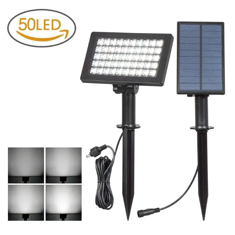 3W 50LED водонепроницаемый Солнечный газон лампа Спайк открытый садовый путь Декор огни