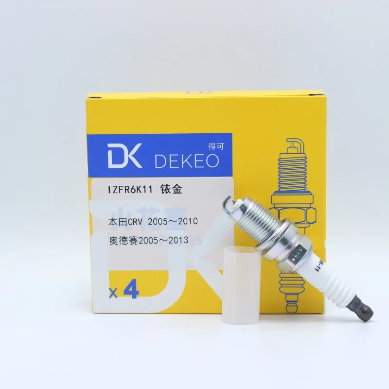 Dekeo иридиевая Свеча зажигания IZFR6K11(6994) FR7LCX+ ZFR6F-11 Замена для Honda CR-V 2008 2.4L для Odyssey 2005-2009 2.4L 4 шт