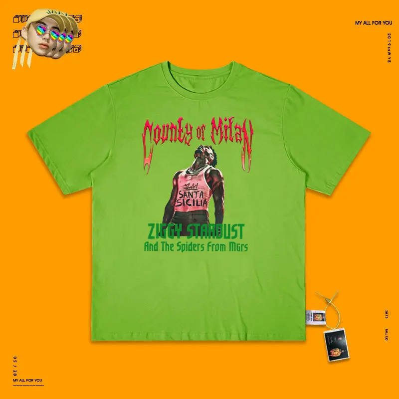 Lemon green Thug Life Майами бандит банда рэп Математика хип-хоп рэпер певец портретная печать футболка - Цвет: Lemon green