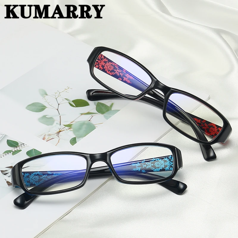 KUMARRY модная модель очки для чтения мужчин/женщин анти синий светильник компьютер близорукие очки диоптера 1,0+ 1,5+ 2,0+ 2,5+ 3,0+ 4,0