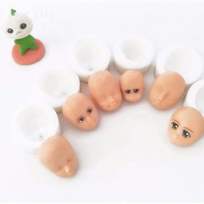 

1pcs Cake Decorating Tools3D Baby Face Soft Clay Mold Tools Silicone Mold Cake Chocolate Candy Baking Mold Fondant
