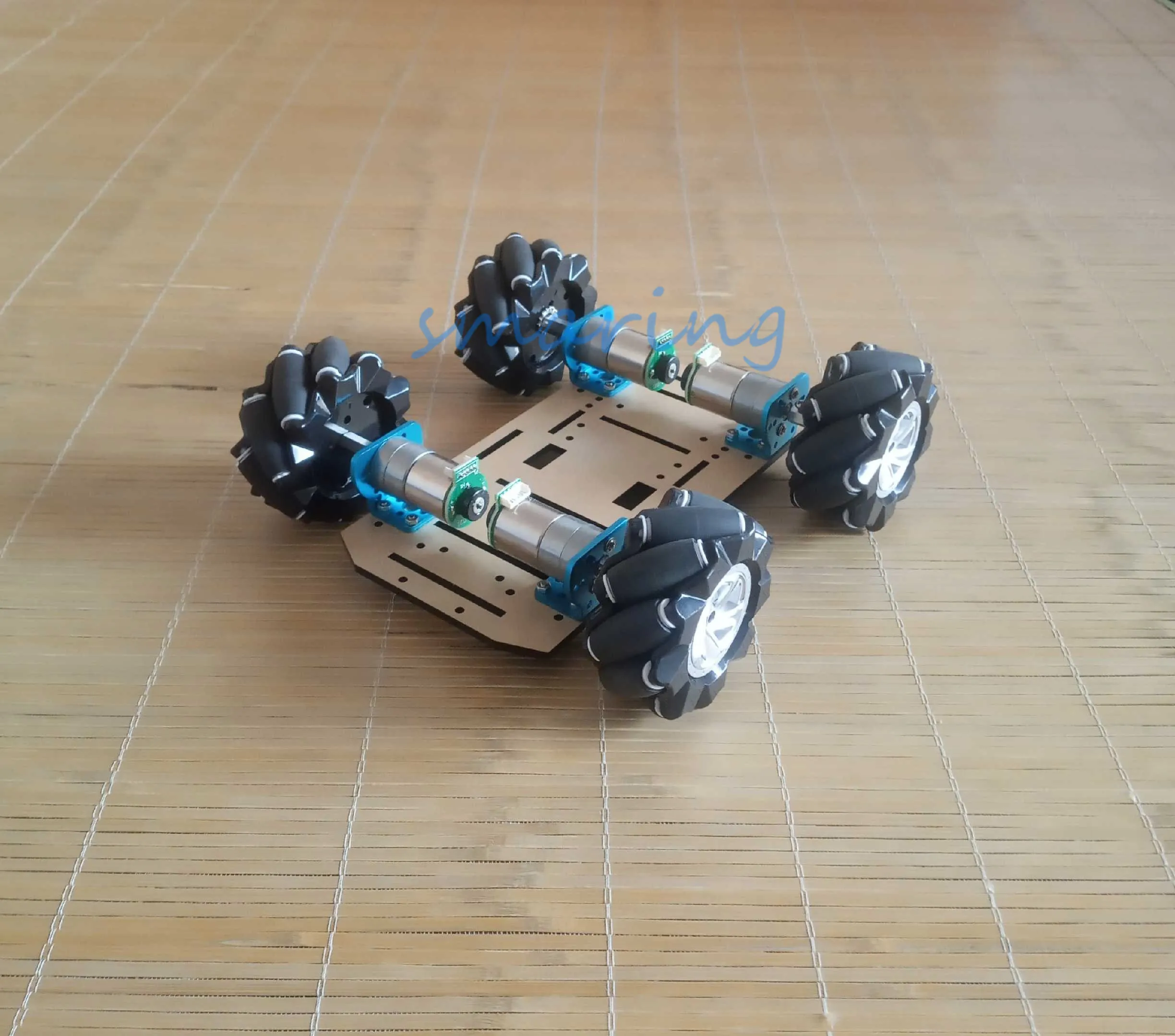 Mcnamm Wheel Car Chassis With Omnidirectional Mobile Smart Car for Arduino Four-wheel Drive Car