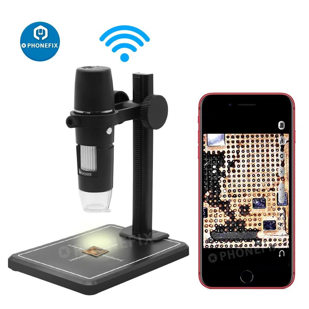 1000X Digital Microscope 8 LEDs USB WiFi Endoscope Mobile Phone