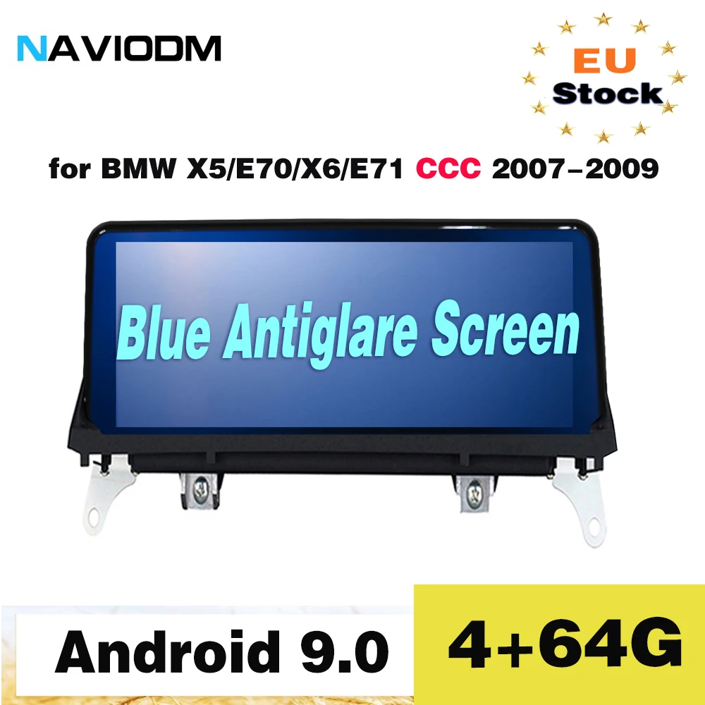Naviodm full HD 4+ 64G android 9,0 8 ядерный Автомобильный мультимедийный плеер Автомобильный dvd-плеер для BMW X5/E70/X6 E71 CCC 2007-2009 Авто аудио gps