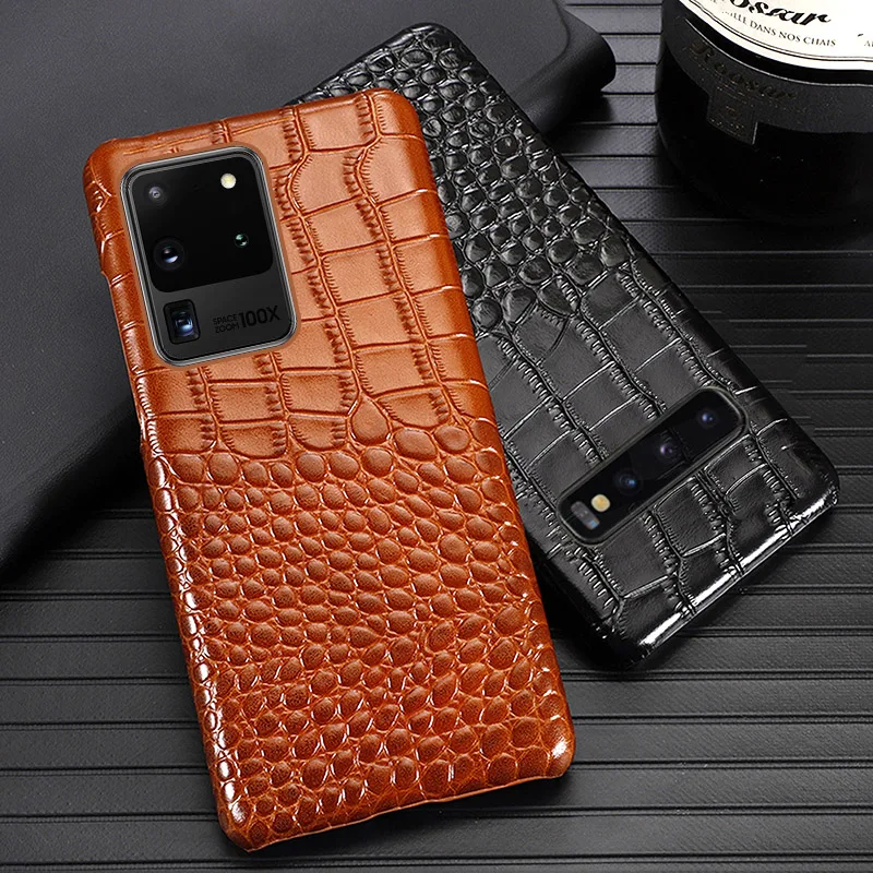 Leather Phone Case For Samsung S20 Ultra S10 S10e S9 S8 S7 Note 8 9 10 A10 A20 A30 A40 A50 A51 A70 A71 A8 Plus Crocodile Texture | Мобильные
