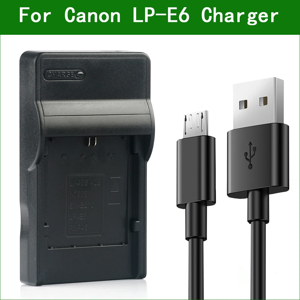 Lp-E6 Lp E6 Lp-E6N Lc-E6 Lc-E6E Caricabatteria Per Fotocamera Digitale Per Canon Eos 5Ds R, 5D Mark Iv, 6D Mark Ii, Xc10 Xc15