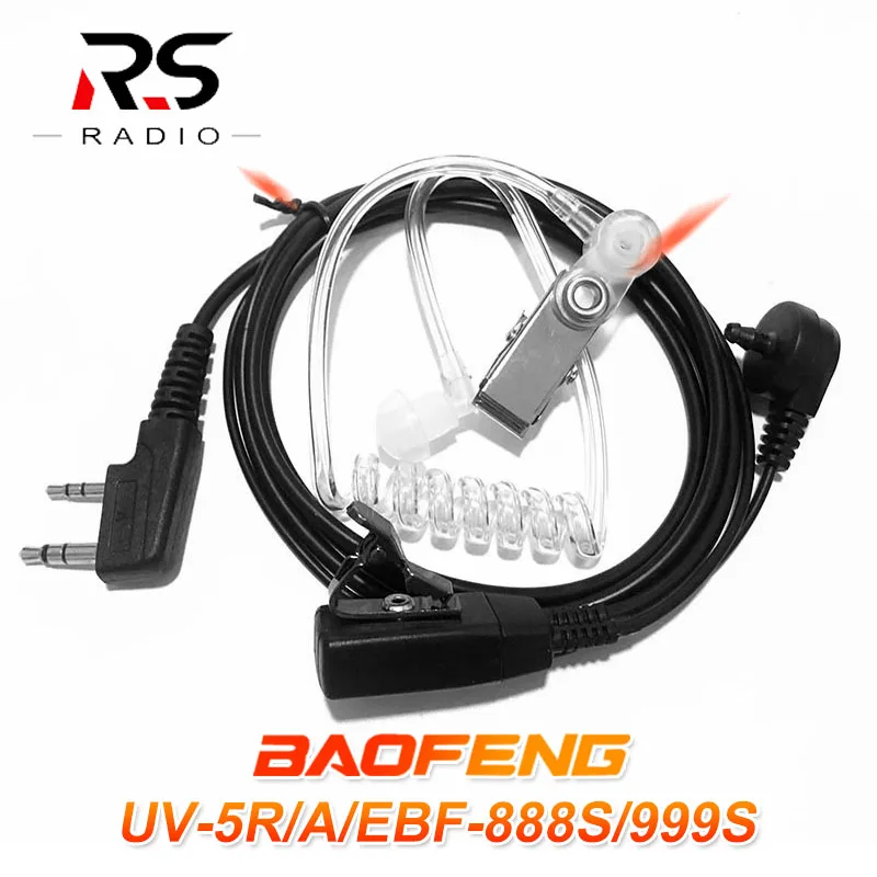 BAOFENG PTT Earpiece Air Acoustic Tube Headset for Walkie Talkie Microphone BF-888S UV-5R UV-5RA UV-5RE UV-82 UV-6R | Мобильные