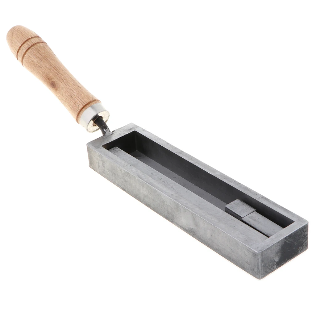 Sump Iron Oil Trough With Wooden Handle Casting Mold Jewelry Molding Tools