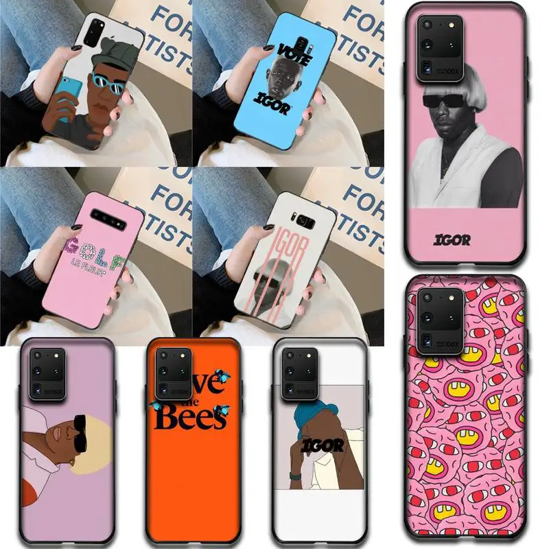 Мягкий черный чехол для телефона CUTEWANAN Tyler the creator Golf IGOR bees Samsung S20 plus Ultra S6 S7 edge S8 S9 S10