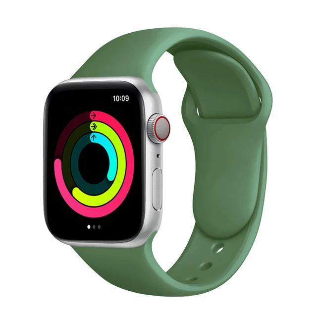 Silicone Strap for Apple Watch Band Series 7 654 321,44/40mm 42/38mm 45/41mm Smartwatch Bracelet Watchband for Apple Watch SE 49