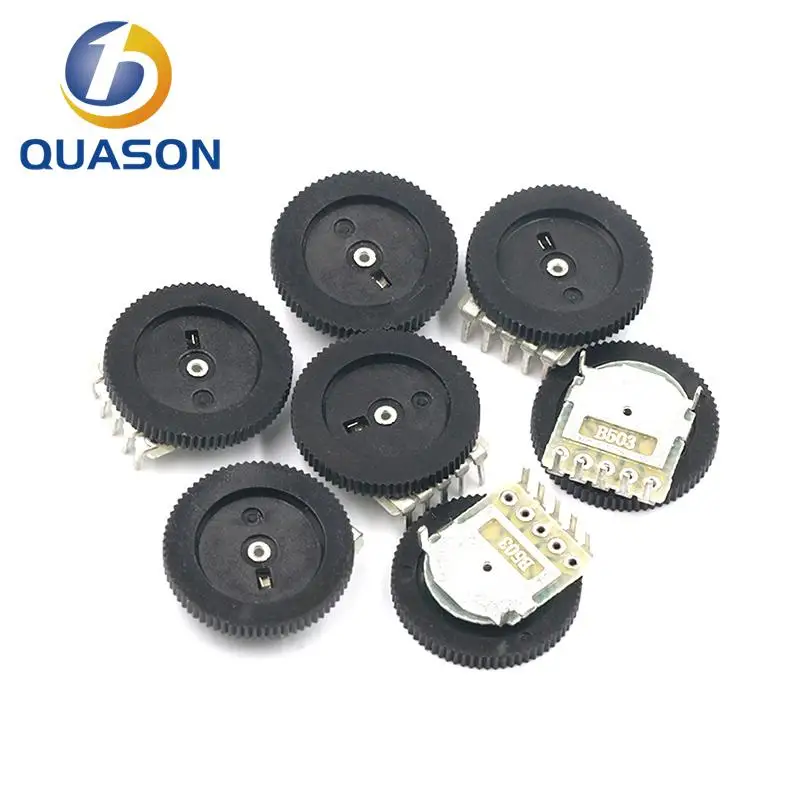 B503 50K Dual Linear Dial Potentiometer Gear Wheel Potentiometer 16*2mm ...