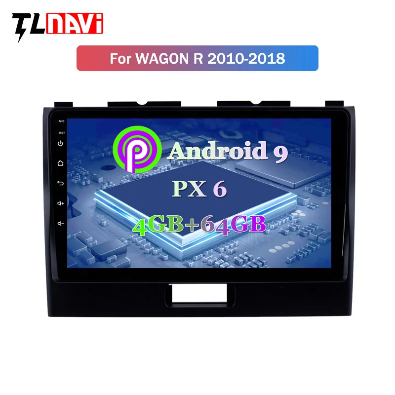 

IPS Android 9.0 4GB RAM 64GB ROM PX6 Car DVD Player Wifi Bluetooth RDS RADIO GPS Map For SUZUKI Wagon R 2016 2017 2018