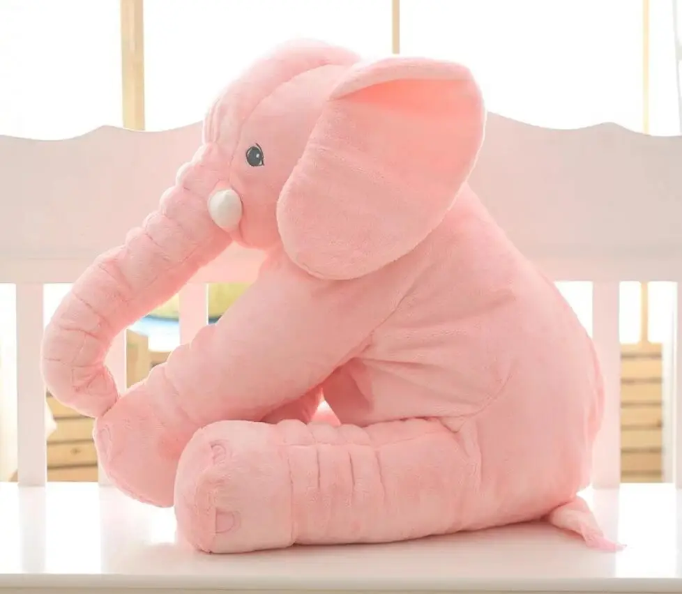 40*33 см, детская мягкая плюшевая подушка для сна со слоном, спокойная кукла, игрушки для сна, кровать для поясницы, подушка для сиденья, детское портативное постельное белье для спальни - Цвет: Pink
