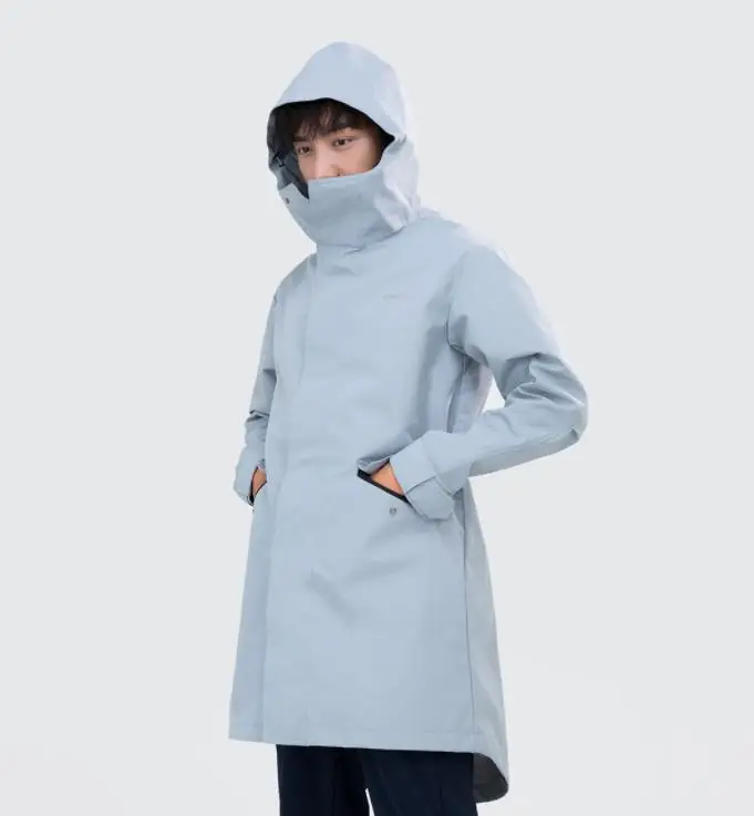 Xiaomi ZENPH Мужская Женская Осенняя модная свободная повседневная куртка с капюшоном ветрозащитная и водонепроницаемая длинная куртка ветровки