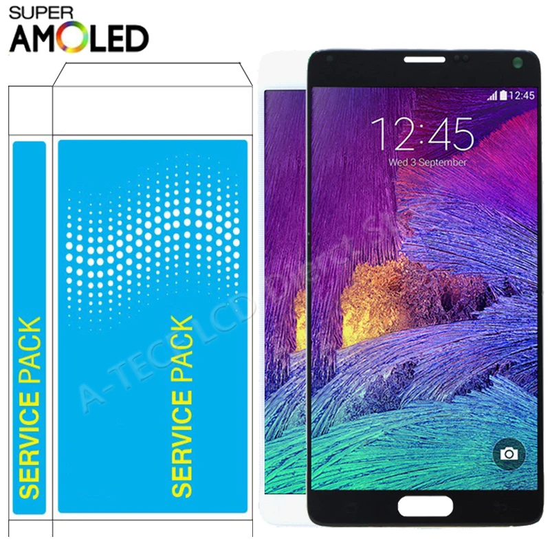 Оригинальный AMOLED N910 ЖК-дисплей для Samsung Note 4 сенсорный экран рамка в сборе Galaxy N910C