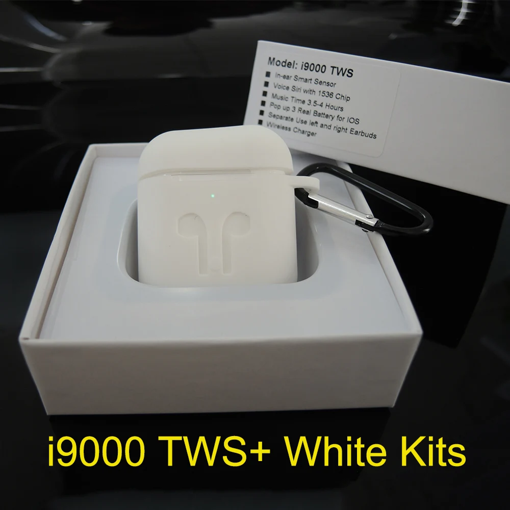 i9000 Add White Kits I9000 tws Pop Up Беспроводная зарядка gps расположение для IOS Bluetooth изменение имени наушники pk W1 H1 чип i200 i90000 TWS - Цвет: i9000 Add White Kits
