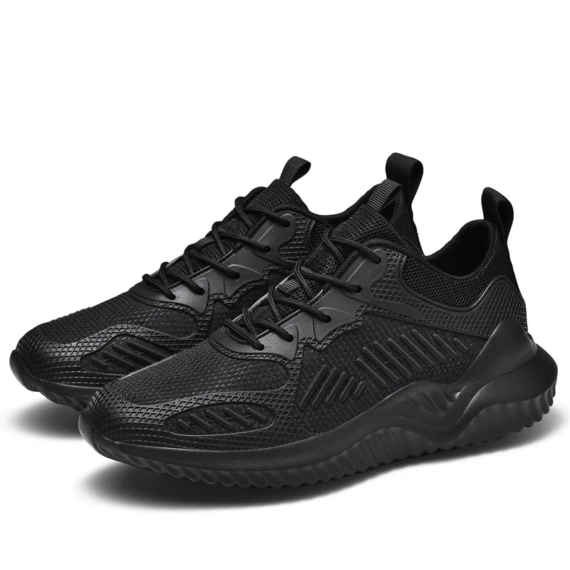 2019Autumn and winter new 36-48 large size men's sports shoes lightweight breathable knitted urban running shoes outdoor sports
