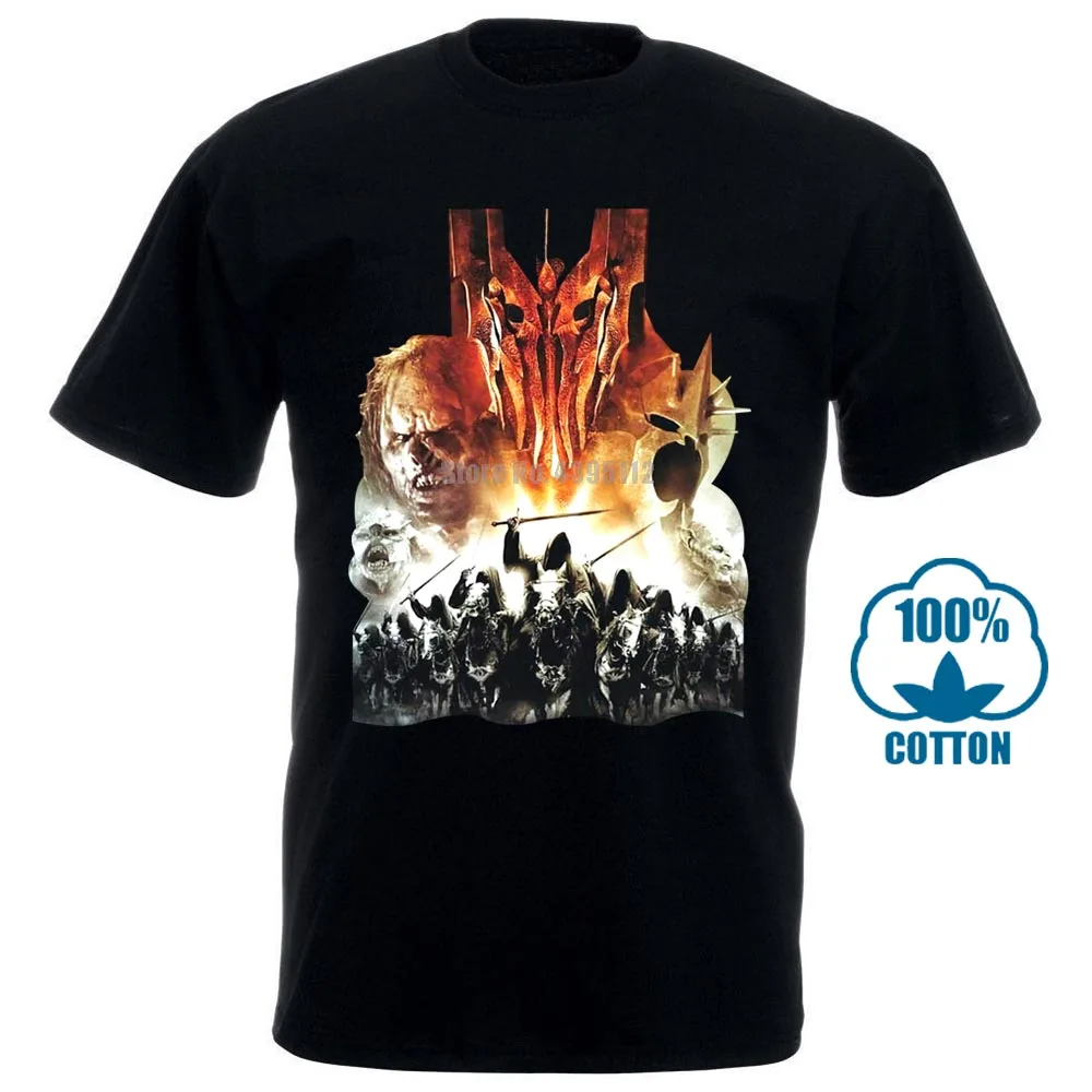

Men T Shirt The Lord Of The Rings Movie Evil Rising Orcs Sauron Adult Heather Tee T Shirt Novelty Tshirt Women