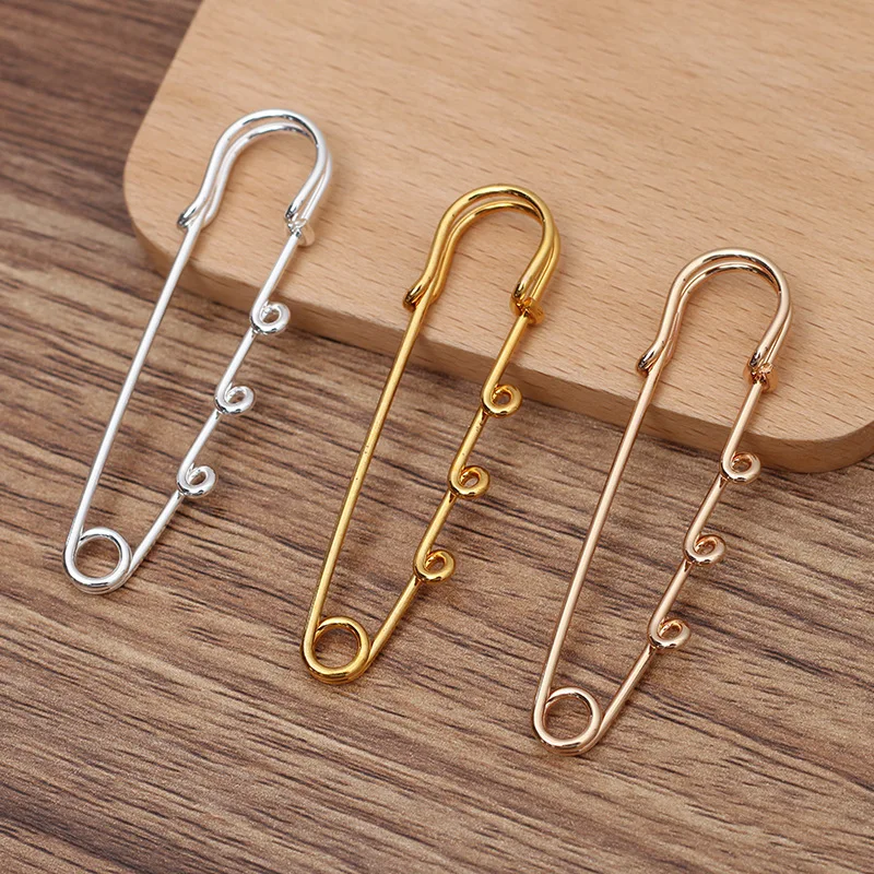 200 Pz Spilla Di Sicurezza S Spilla Base Vuota Spilla S 65Mm Pin S 3 Anelli Anelli Gioielli Kilt Pin Per Gioielli Fare Forniture Accessori