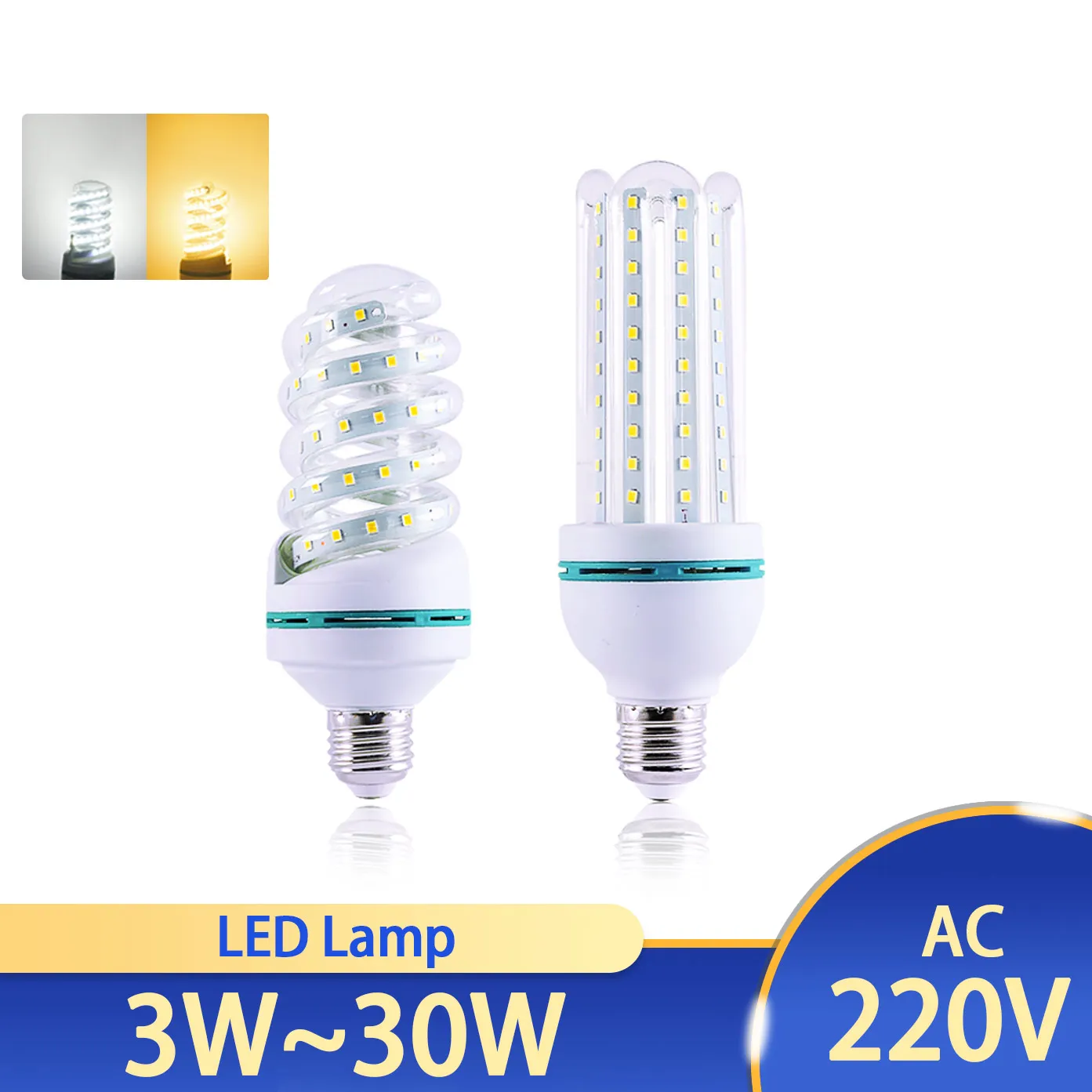 Светодиодный лампы E27 E14 светодиодный 30 Вт 20 16 12 9 5 2835SMD AC 220V 240V lampara