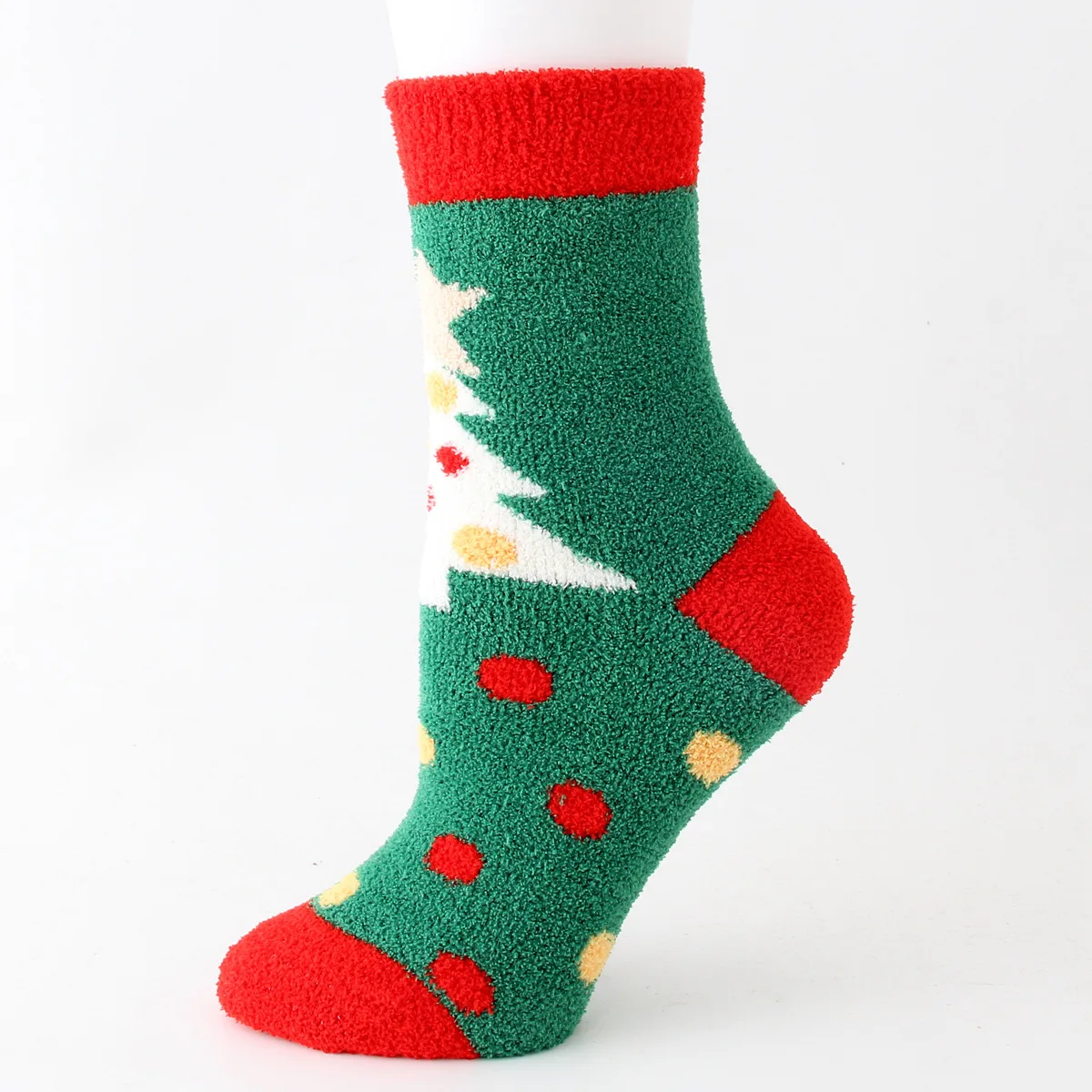 4 Pairs/lot Winter Socks Warm Soft Coral Fleece Men's Women's Padded Cartoon Elk Santa Claus Snowflake Socks Christmas Gifts