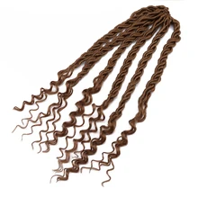 5 Colors New Arrivals Bohemian Curly Crochet Braid Hair Synthetic Hair Extensions Kanekalon Fiber 21cm Length