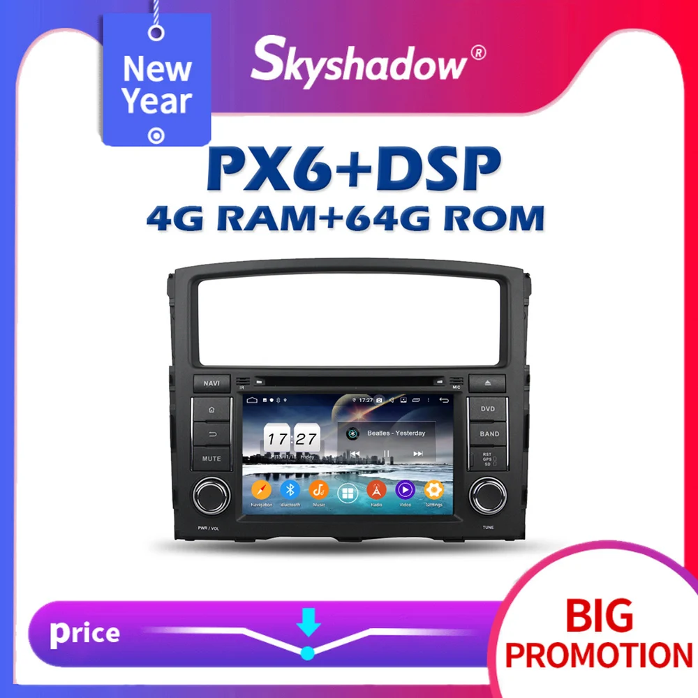 PX6 автомобильный dvd плеер DSP Android 10 4G + 64G GPS Google Map RDS Авто радио wifi Bluetooth 5 0 для MITSUBISHI