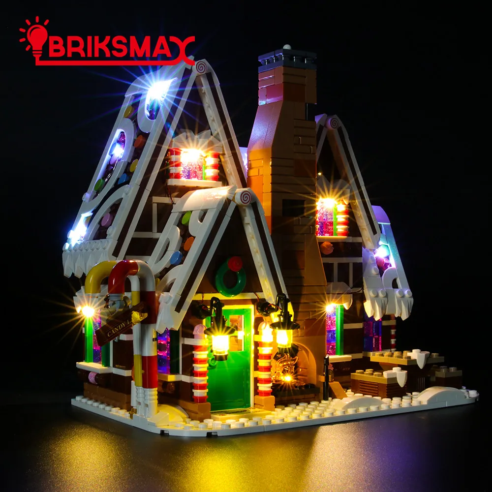 Günstig BriksMax Led Licht Up Kit Für Creator 10267 Lebkuchen Haus Weihnachten Dorf Szene Beleuchtung set Nur KEINE Modell Bocks