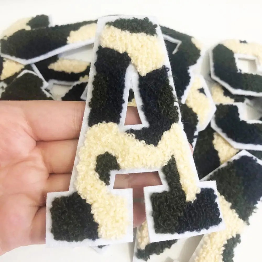 26 English Letters Alphabet Towel Embroidered Patches For Clothing Bags