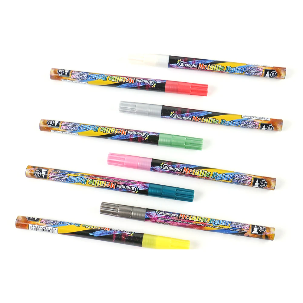 Metálicos para Cartões Carta de Assinatura de Escrita Cores Metálico Marcador Canetas 0.7mm Extra Pintura Marcadores Permanentes 18 18 High Quality Material escolar e de escritório