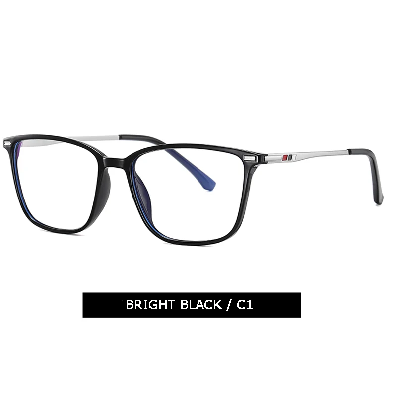 C1 bright black JULI, синий светильник, блокирующие очки, унисекс, круглые компьютерные очки для чтения, очки для чтения, антибликовые очки, Синие лучи, очки 6016 - Цвет оправы: C1 bright black